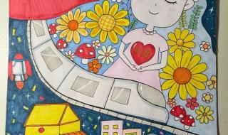 迎国庆绘画作品图片